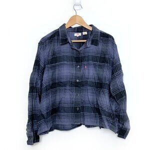 Levi's Boxy Cropped Plaid Shirt